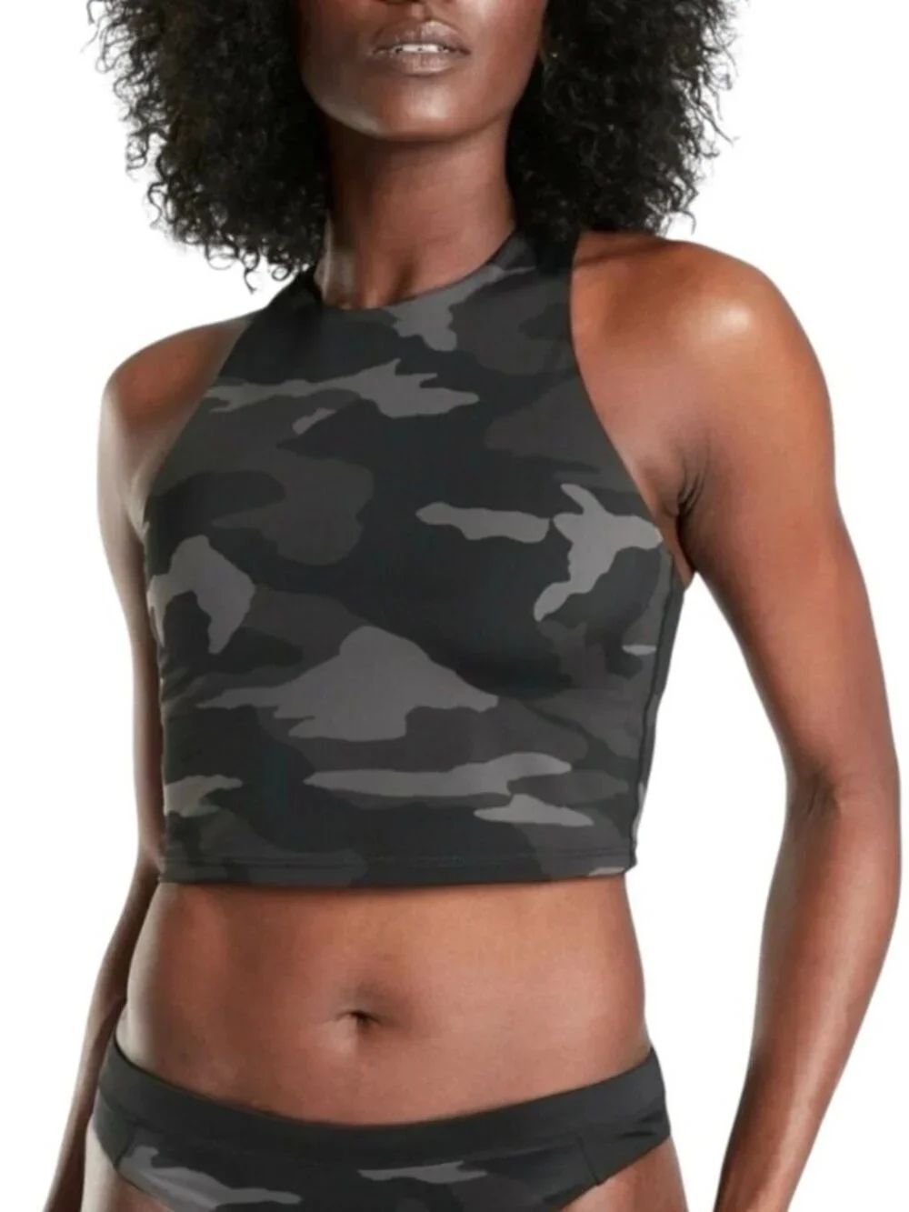 Athleta Freestyle Camo Crop Bikini Top A-C | Size M